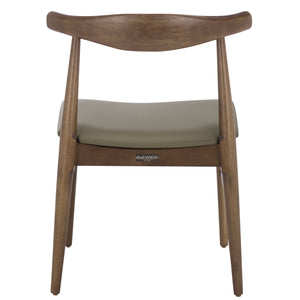 Safavieh Elbow Dining Chair - Exquisite Comfort And Timeless Elegance For Your Dining Room Décor Today! Olive ,Walnut Wood ,Pvc ,Foam Dch3301b-set2