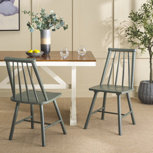 Safavieh Analin Dining Chair - Elevate Your Dining Experience With Stylish Comfort And Eco-friendly Design Dark Green Wood Dch3302b-set2