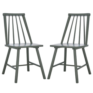 Safavieh Analin Dining Chair - Elevate Your Dining Experience With Stylish Comfort And Eco-friendly Design Dark Green Wood Dch3302b-set2