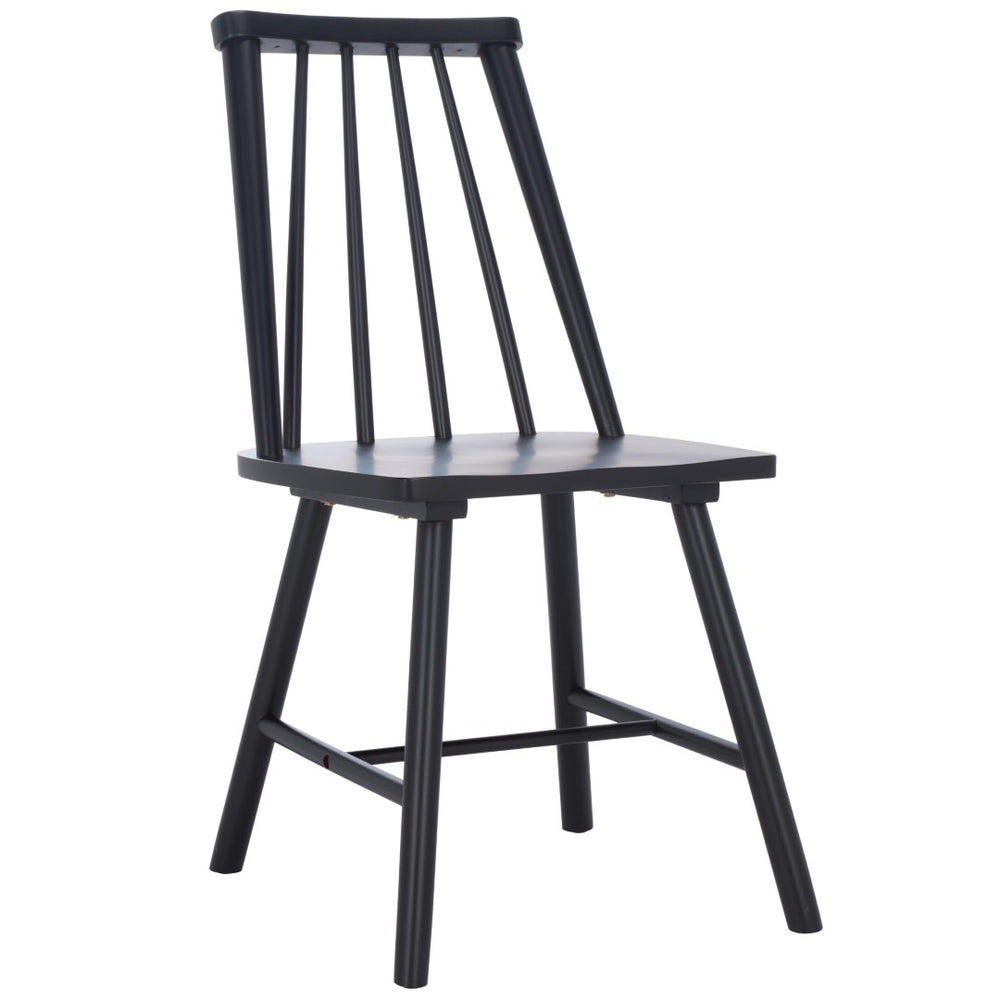 Safavieh ANALIN Dining Chair - Timeless Elegance and Comfort for Any Dining Space, Durable & Stylish Design Black DCH3302D-SET2