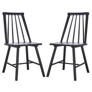 Safavieh Analin Dining Chair - Elevate Your Dining Experience With Stylish Comfort And Eco-friendly Design Black Wood Dch3302d-set2
