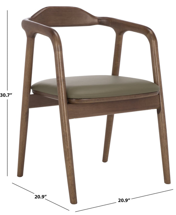 Safavieh Ankit Olive & Walnut Dining Chair - Stylish Comfort, Durable Design, Perfect For Modern Spaces! DCH3303A