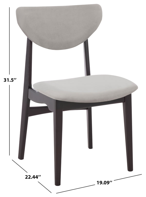 Botan Dining Chair Set Of 2 With Solid Wood Frame, Plush Contoured Seat, Durable Fabric, Stable Everyday Style