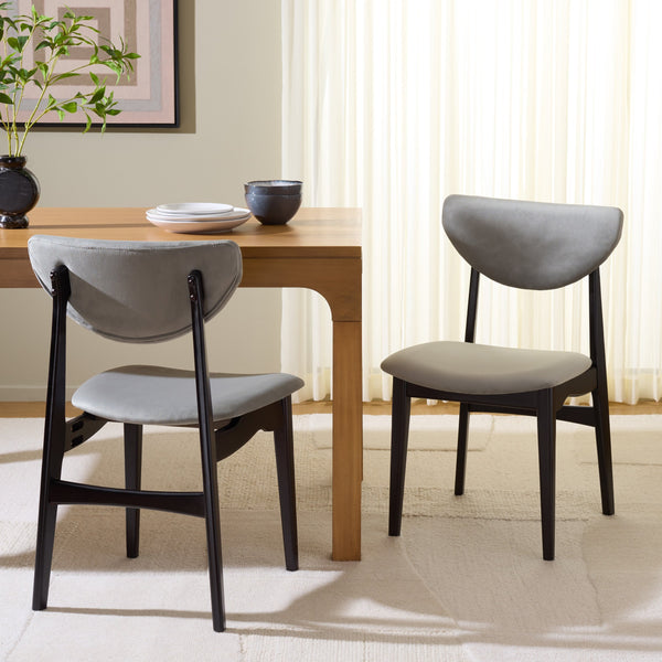 Botan Dining Chair Set Of 2 With Solid Wood Frame, Plush Contoured Seat, Durable Fabric, Stable Everyday Style