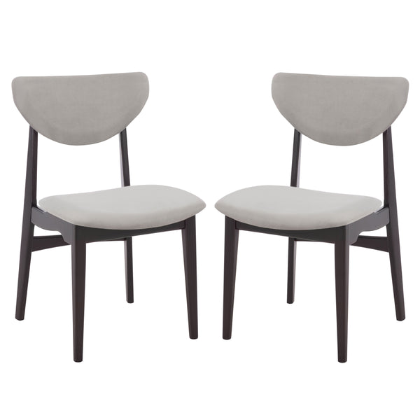 Botan Dining Chair Set Of 2 With Solid Wood Frame, Plush Contoured Seat, Durable Fabric, Stable Everyday Style