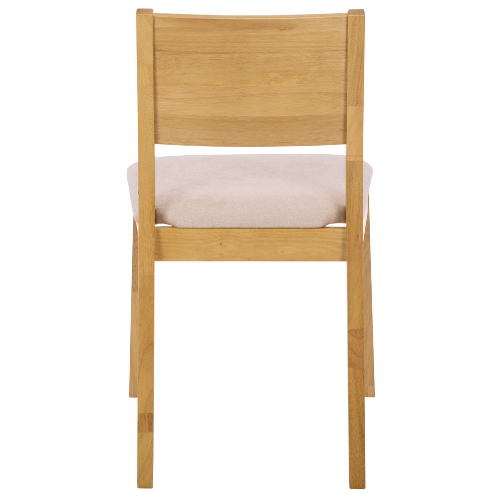 Kata Dining Chair Set Of 2 With Solid Rubberwood Frame And Plush Upholstery For Durable Everyday Comfort
