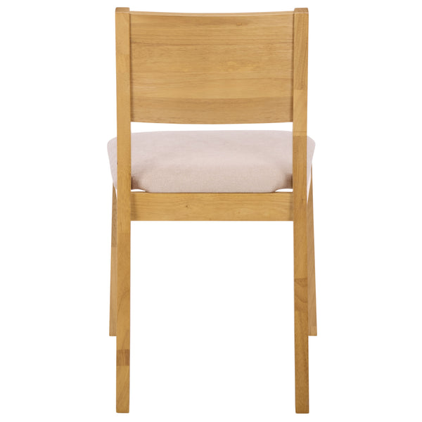 Kata Dining Chair Set Of 2 With Solid Rubberwood Frame And Plush Upholstery For Durable Everyday Comfort