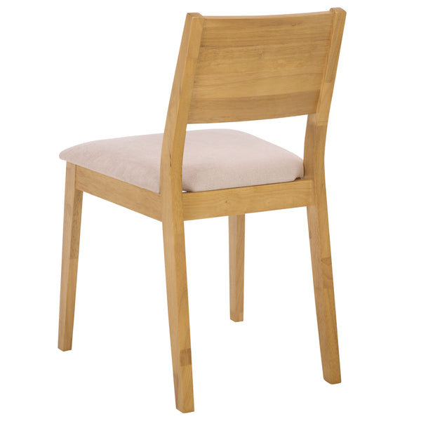 Kata Dining Chair Set Of 2 With Solid Rubberwood Frame And Plush Upholstery For Durable Everyday Comfort