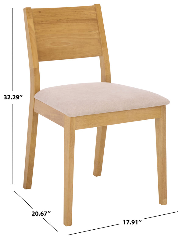 Kata Dining Chair Set Of 2 With Solid Rubberwood Frame And Plush Upholstery For Durable Everyday Comfort