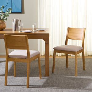 Kata Dining Chair Set Of 2 With Solid Rubberwood Frame And Plush Upholstery For Durable Everyday Comfort