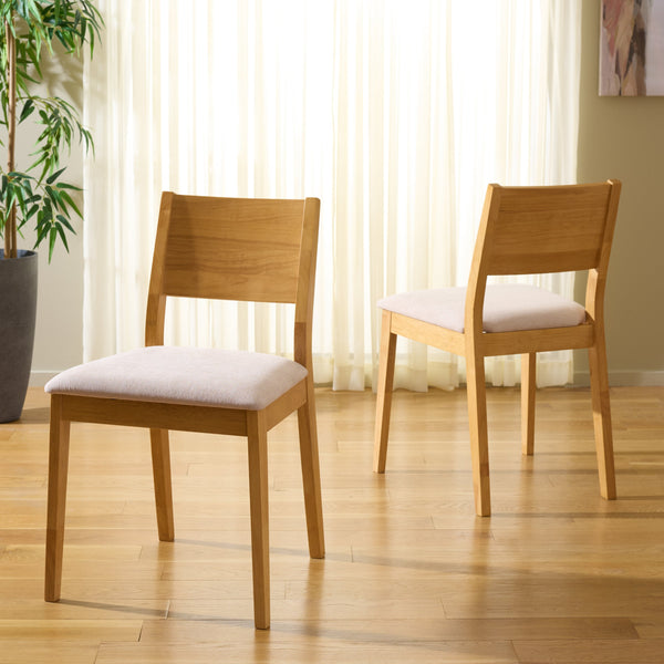 Kata Dining Chair Set Of 2 With Solid Rubberwood Frame And Plush Upholstery For Durable Everyday Comfort