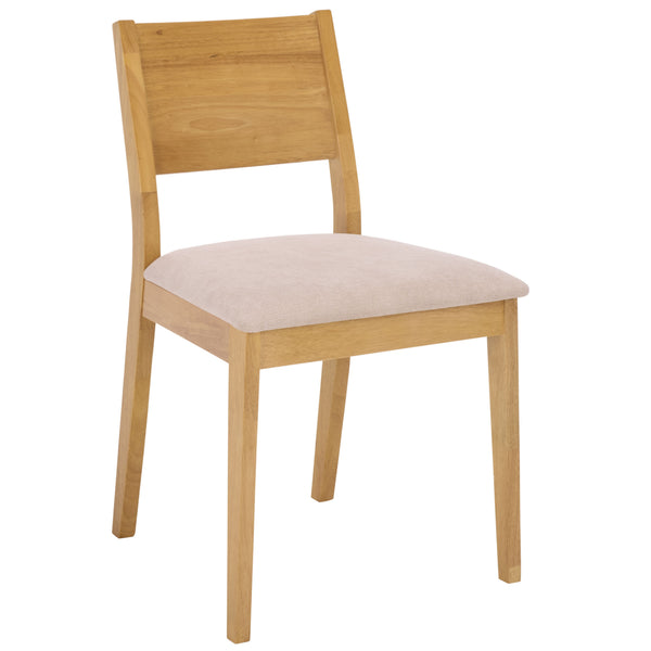 Kata Dining Chair Set Of 2 With Solid Rubberwood Frame And Plush Upholstery For Durable Everyday Comfort