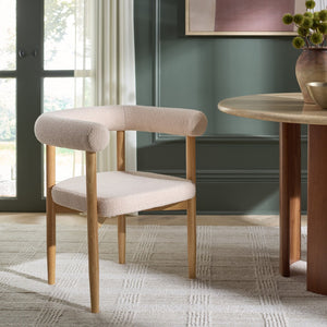 Safavieh Tomio Dining Chair - Chic Upholstered Seating With Solid Wood Frame For Modern And Transitional Spaces Walnut / Cream DCH3800A