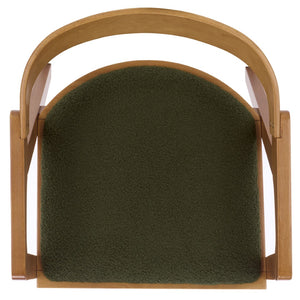 Safavieh Wildon Dining Chair - Modern Comfort With Foam-Padded Seating And Elegant Design For Any Dining Space Dark Green / Light Walnut DCH3803A