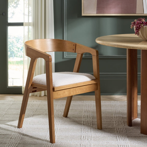 Safavieh Wildon Dining Chair - Modern Comfort With Foam-Padded Seating And Elegant Design For Any Dining Space White / Light Walnut DCH3803B