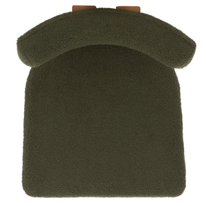 Safavieh Calamo Dining Chair Set Of 2 - Elegant Dark Green Fabric With Light Walnut Finish For Stylish Dining Dark Green ,Light Walnut Wood,Fabric,Foam Dch3804a-set2