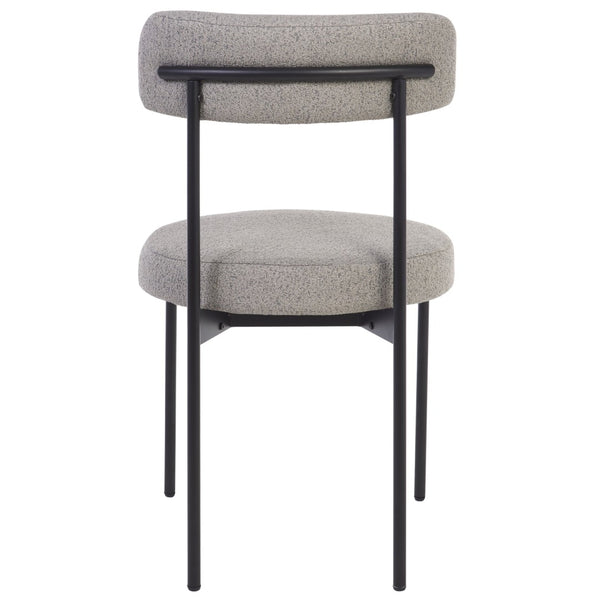 Safavieh ANDREAN Dining Chair - Modern Design with Luxurious Boucle Upholstery for Ultimate Comfort and Style Grey / Black DCH3900A-SET2