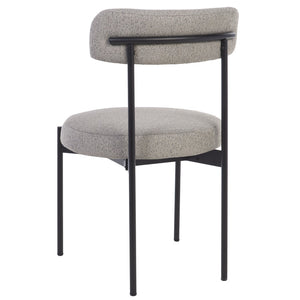 Safavieh ANDREAN Dining Chair - Modern Design with Luxurious Boucle Upholstery for Ultimate Comfort and Style Grey / Black DCH3900A-SET2