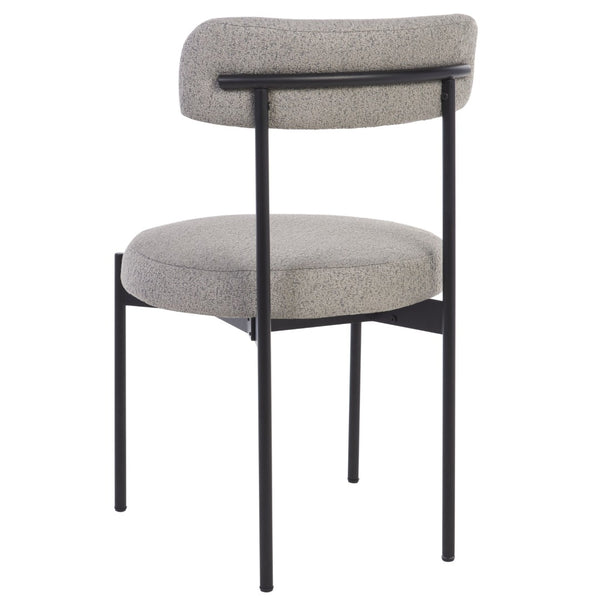 Safavieh ANDREAN Dining Chair - Modern Design with Luxurious Boucle Upholstery for Ultimate Comfort and Style Grey / Black DCH3900A-SET2