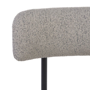 Safavieh ANDREAN Dining Chair - Modern Design with Luxurious Boucle Upholstery for Ultimate Comfort and Style Grey / Black DCH3900A-SET2