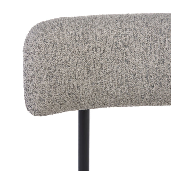 Safavieh ANDREAN Dining Chair - Modern Design with Luxurious Boucle Upholstery for Ultimate Comfort and Style Grey / Black DCH3900A-SET2