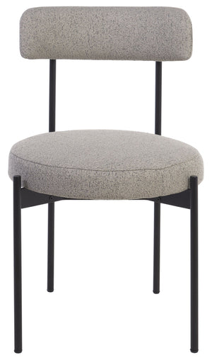 Safavieh ANDREAN Dining Chair - Modern Design with Luxurious Boucle Upholstery for Ultimate Comfort and Style Grey / Black DCH3900A-SET2