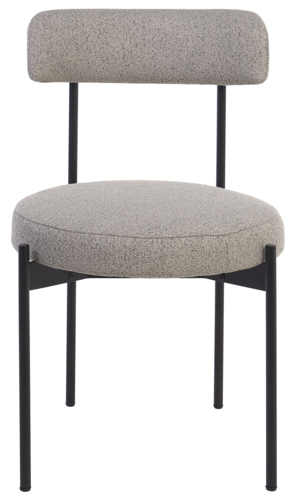 Safavieh ANDREAN Dining Chair - Modern Design with Luxurious Boucle Upholstery for Ultimate Comfort and Style Grey / Black DCH3900A-SET2