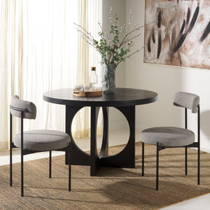 Safavieh ANDREAN Dining Chair - Modern Design with Luxurious Boucle Upholstery for Ultimate Comfort and Style Grey / Black DCH3900A-SET2