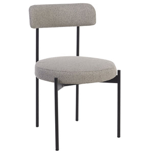 Safavieh ANDREAN Dining Chair - Modern Design with Luxurious Boucle Upholstery for Ultimate Comfort and Style Grey / Black DCH3900A-SET2