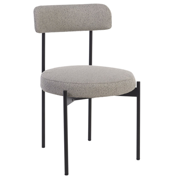 Safavieh ANDREAN Dining Chair - Modern Design with Luxurious Boucle Upholstery for Ultimate Comfort and Style Grey / Black DCH3900A-SET2
