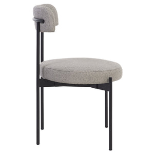 Safavieh ANDREAN Dining Chair - Modern Design with Luxurious Boucle Upholstery for Ultimate Comfort and Style Grey / Black DCH3900A-SET2
