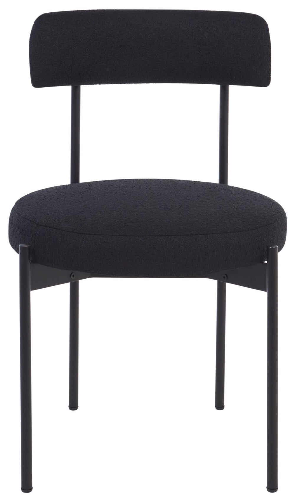 Safavieh ANDREAN Dining Chair - Modern Design with Luxurious Boucle Upholstery for Ultimate Comfort and Style Black / Black DCH3900D-SET2