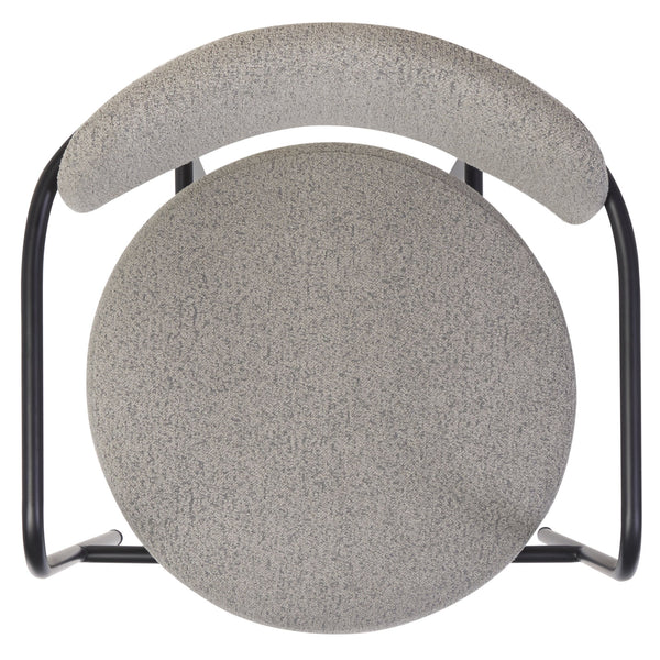 Safavieh Andrean Dining Chair - Chic Grey Boucle Fabric With Black Metal Legs For Stylish Comfort And Durability Grey ,Black Metal ,Fabric ,Foam ,Mdf Dch3901a-set2