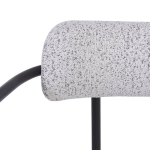 Safavieh Andrean Dining Chair - Chic Grey Boucle Fabric With Black Metal Legs For Stylish Comfort And Durability Black W,White ,Black Metal ,Fabric ,Foam ,Mdf Dch3901b-set2