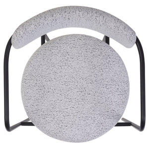 Safavieh Andrean Dining Chair - Chic Grey Boucle Fabric With Black Metal Legs For Stylish Comfort And Durability Black W,White ,Black Metal ,Fabric ,Foam ,Mdf Dch3901b-set2