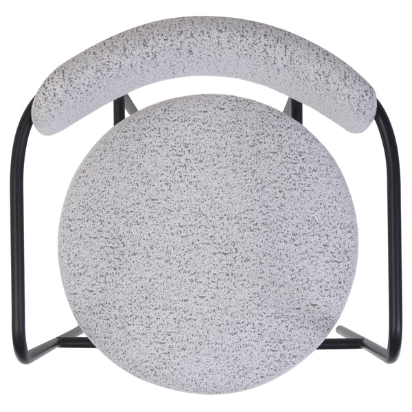 Safavieh Andrean Dining Chair - Chic Grey Boucle Fabric With Black Metal Legs For Stylish Comfort And Durability Black W,White ,Black Metal ,Fabric ,Foam ,Mdf Dch3901b-set2