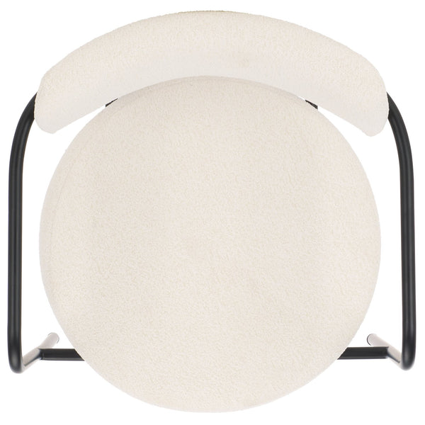 Safavieh Andrean Dining Chair - Chic Grey Boucle Fabric With Black Metal Legs For Stylish Comfort And Durability White ,Black Metal ,Fabric ,Foam ,Mdf Dch3901c-set2