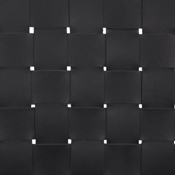 Safavieh TAIKA Woven Leather Dining Chair - Artisan Crafted, Modern Design, Perfect for Stylish Dining Spaces Black / Natural DCH4000C-SET2