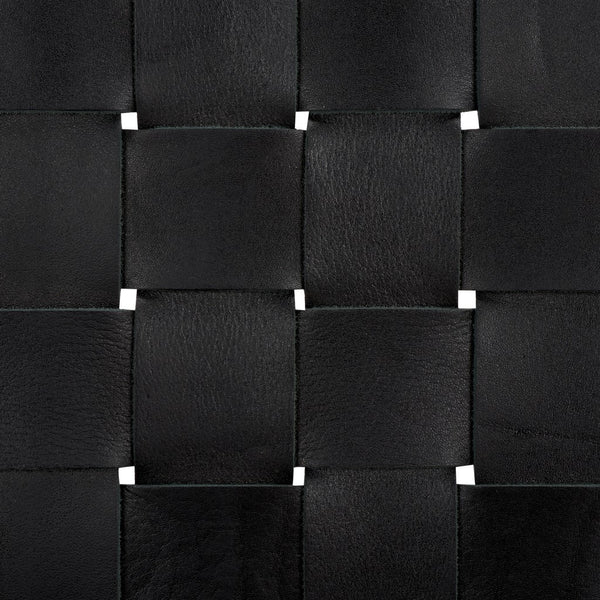 Safavieh Taika Woven Leather Dining Chair - Set of 2 Black / Light Natural DCH4000E-SET2