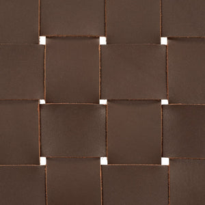 Safavieh TAIKA WOVEN LEATHER DINING CHAIR - Luxurious Comfort and Modern Design for Upscale Dining Spaces Cognac / Light Natural DCH4000F-SET2