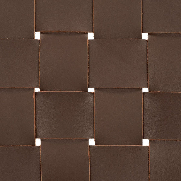 Safavieh TAIKA WOVEN LEATHER DINING CHAIR - Luxurious Comfort and Modern Design for Upscale Dining Spaces Cognac / Light Natural DCH4000F-SET2