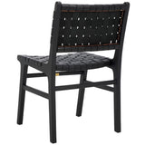 Safavieh Taika Woven Leather Dining Chair - Set of 2 Black DCH4000G-SET2