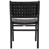 Safavieh Taika Woven Leather Dining Chair - Set of 2 Black DCH4000G-SET2