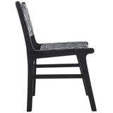 Safavieh Taika Woven Leather Dining Chair - Set of 2 Black DCH4000G-SET2