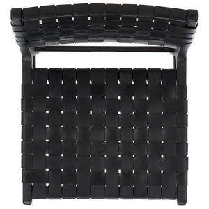 Safavieh Taika Woven Leather Dining Chair - Set of 2 Black DCH4000G-SET2