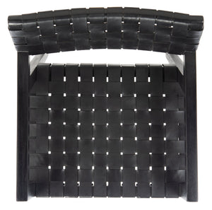 Safavieh Cire Leather Dining Chair – Modern Minimalist Design With Sculptural Frame For Stylish Dining Spaces Black DCH4004A