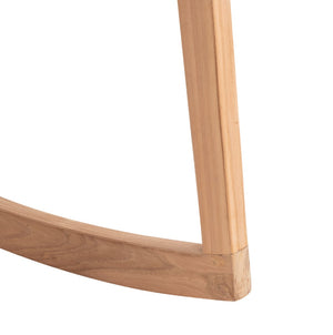 Safavieh Willa Rocking Dining Chair - Contemporary Teak And Leather Blend For Stylish Comfort And Elegance White / Natural DCH4005A
