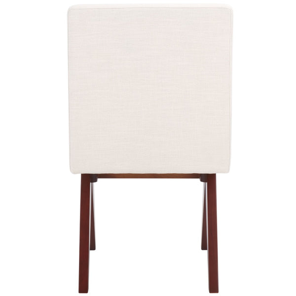 Safavieh Oliviadella Dining Chair - Modern Mid-Century Comfort With Plush Seating For Stylish Dining Spaces Bone / Walnut DCH4500A