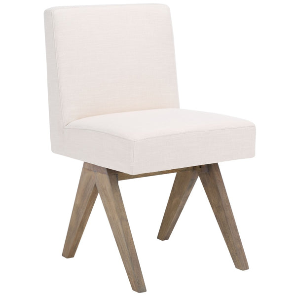 Safavieh Oliviadella Dining Chair - Modern Mid-Century Comfort With Plush Seating For Stylish Dining Spaces Bone / White Washed DCH4500B