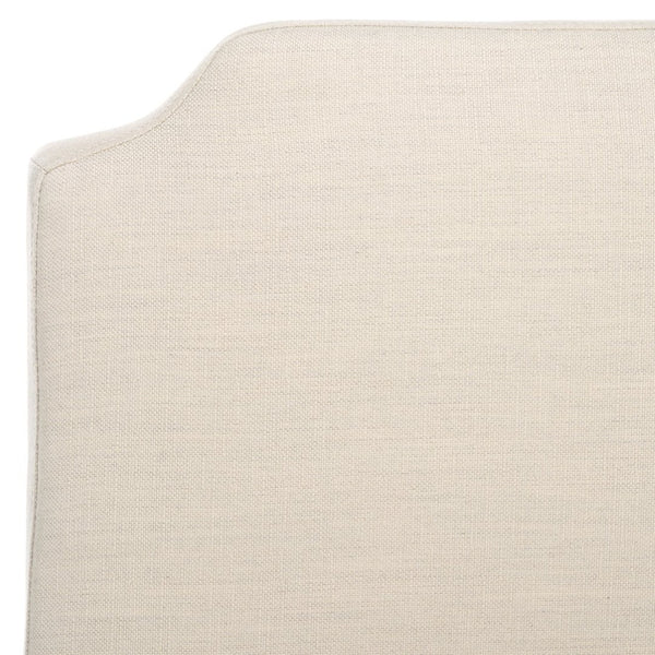Safavieh CLARSTE Dining Chair in Sand - Elegant Upholstered Design with Metallic Handle for Modern Comfort DCH4501A-SET2